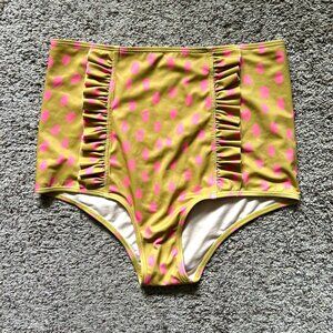 Kortni Jeane High Waisted Ruffle Bottoms Polka Dot